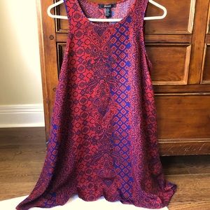 EUC Forever21 Red & Blue Pattern Dress (Extra Small)